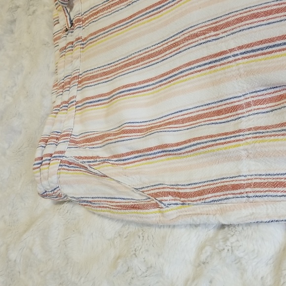 Per Se Capri Pants Womens Size 1X Plus Cropped Striped Beachy - Picture 8 of 9